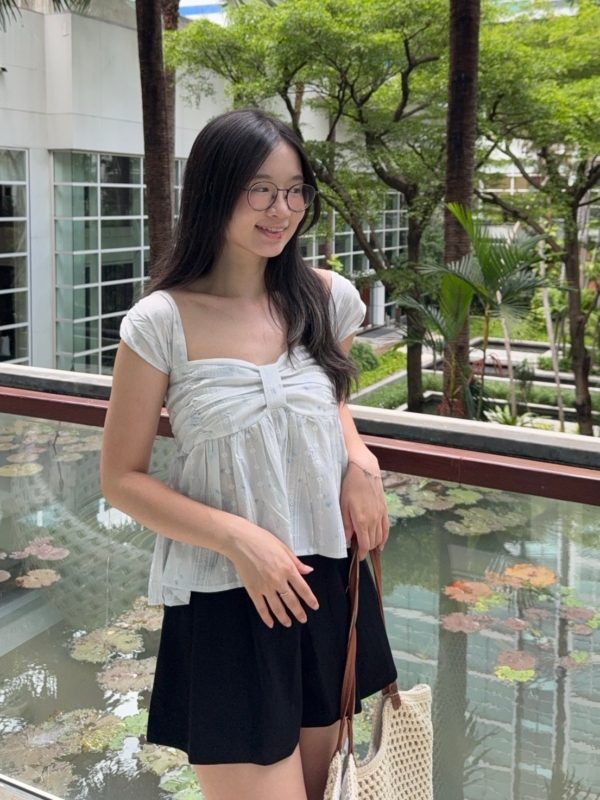 【泰國親身搜羅款式】小清新花花小飛袖上衣