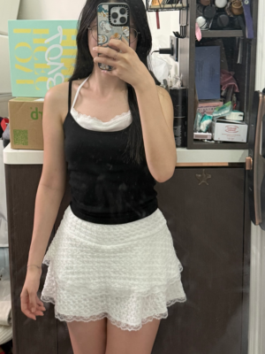 【JUN`26快閃優惠】可拆胸墊!蕾絲拼布掛頸假兩件背心✨