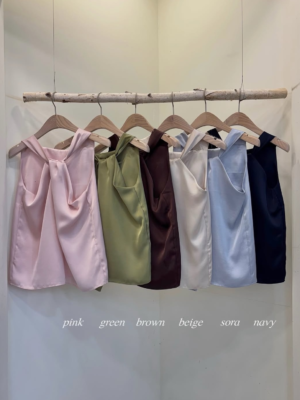 【26 Work Collection】高級緞面交叉上衣 Premium Satin Top