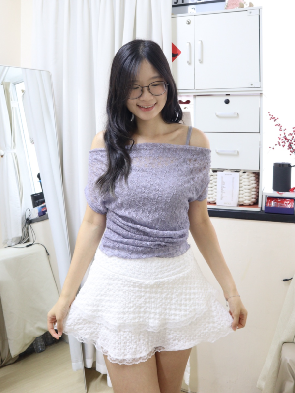 一件95折 | 兩件88折系列♡短袖版登場🥂少女感滿滿甜美Lace set (連背心) Girly 2-Piece Lace Set
