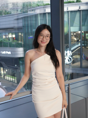 【🇹🇭泰國親身搜羅好物】Twilight Dating Dress｜斜肩抓褶連衣裙