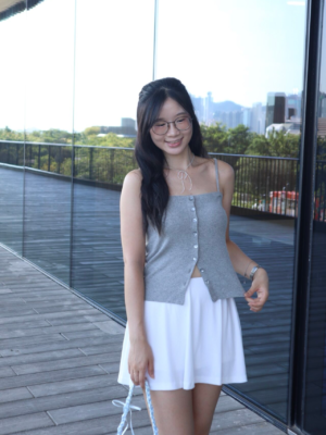 【七月NEW IN】🇰🇷珠光排鈕吊帶背心 Pearl Button Tank Top