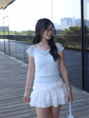 【七月NEW IN】🇰🇷粒粒針織上衣 (連頸帶) Soft Sheer Knit Top