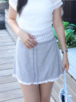 【七月NEW IN】🇰🇷窩夫格仔短裙 Waffle Skirt
