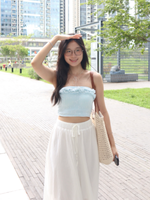 Sofy Lace Floral Tube Padded Top
