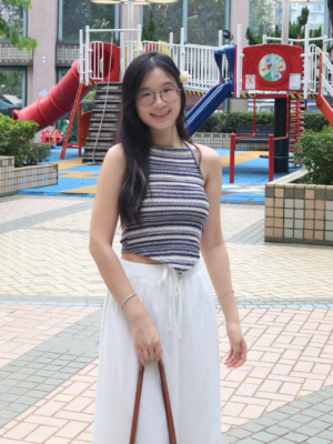 【八月NEW IN】藍白倒三角針織背心 Marine Striped Knit Tank
