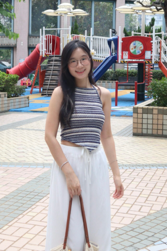 藍白倒三角針織背心 Marine Striped Knit Tank