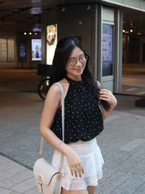 【九月NEW IN】🇹🇭 連胸墊泡泡波點上衣