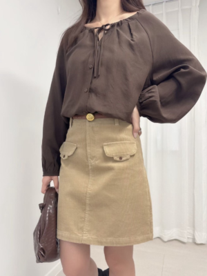 【九月🍂NEW IN】🇰🇷 薄棉麻束繩綁帶長袖上衣