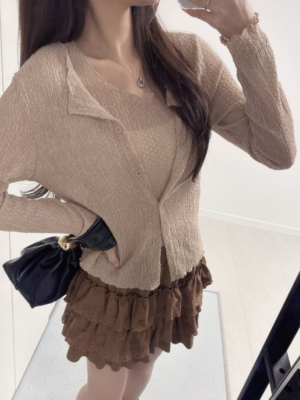 【九月🍂NEW IN】🇰🇷 皺皺木耳邊套裝